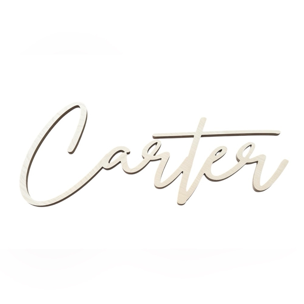 Personalized Carter Wooden Script Sign